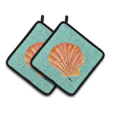 Caroline'S Treasures Shells Pair Of Pot Holders 8523Pthd, 7.5Hx7.5W, Multicolor
