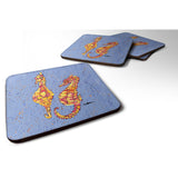 Caroline'S Treasures 8526Fc Seahorse Foam Coasters (Set Of 4), 3.5 H X 3.5 W, Multicolor