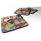 Caroline'S Treasures 8540-2Fc Louisiana Spices Foam Coasters (Set Of 4), 3.5 H X 3.5 W, Multicolor