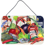 Caroline'S Treasures Louisiana Spices Aluminum Metal Wall Or Door Hanging Prints, 8 X 12