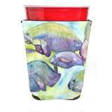 Manatee Red Solo Cup Beverage Insulator Hugger