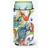 Crab, Shrimp And Oysters Tall Boy Beverage Insulator Beverage Insulator Hugger