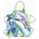 Caroline'S Treasures 8548Apron Dolphin Apron, Large, Multicolor