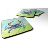 Caroline'S Treasures 8550Fc Crab Foam Coasters (Set Of 4), 3.5 H X 3.5 W, Multicolor