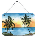 Caroline'S Treasures 8551Ds812 Palm Tree Aluminum Metal Wall Or Door Hanging Prints, 8 X 12