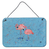 Caroline'S Treasures 8566Ds812 Flamingo Aluminum Metal Wall Or Door Hanging Prints, 8 X 12