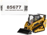 CAT Caterpillar 259D3 Compact Track Loader with Work Tools and Operator Yellow High Line Series 1/50 Diecast Model by Diecast