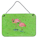 Caroline'S Treasures 8567Ds812 Flamingo Aluminum Metal Wall Or Door Hanging Prints, 8 X 12