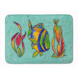 Caroline'S Treasures Tropical Fish On Teal Floor Mat, 19 X 27, Multicolor