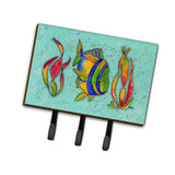Caroline'S Treasures 8569Th68 Tropical Fish On Teal Leash Or Key Holder, Large, Multicolor