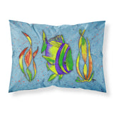 Caroline'S Treasures 8570Pillowcase Tropical Fish On Blue Moisture Wicking Fabric Standard Pillowcase, Large, Multicolor