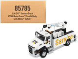 CAT Caterpillar CT660 AutoCrane Titan 85 Truck with Miller EnPak White Transport Series 1/50 Diecast Model by Diecast Masters