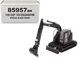 CAT Caterpillar 315 Track Type Hydraulic Excavator Special Black Finish with Operator High Line Series 1/50 Diecast Model by D
