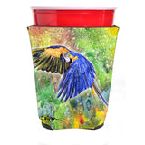 Caroline'S Treasures 8605Rsc Parrot Red Solo Cup Hugger, Multicolor