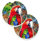 Caroline'S Treasures Bird - Parrot Set Of 2 Cup Holder Car Coasters 8606Carc, 2.56, Multicolor