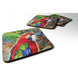 Caroline'S Treasures 8606Fc Parrot Foam Coasters (Set Of 4), 3.5 H X 3.5 W, Multicolor