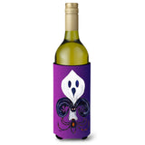 Fleur De Lis Ghost Bat Spider Halloween Wine Bottle Beverage Insulator Beverage Insulator Hugger