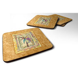 Caroline'S Treasures 8614Fc Palm Tree Foam Coasters (Set Of 4), 3.5 H X 3.5 W, Multicolor