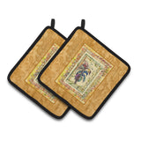 Caroline'S Treasures 8615Pthd Palm Tree Pot Holders (1 Pair), 7.5 X 7.5, Multicolor