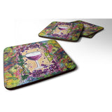 Caroline'S Treasures 8616Fc Wine Foam Coasters (Set Of 4), 3.5 H X 3.5 W, Multicolor