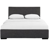 Hindes Upholstered Platform Bed, Grey, King