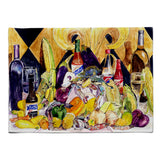 Caroline'S Treasures 8638Plmt Crystal Hot Sauce With Fleur De Lis And Wine Fabric Placemat, Multicolor