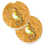 Caroline'S Treasures Seahorse Set Of 2 Cup Holder Car Coasters 8640Carc, 2.56, Multicolor
