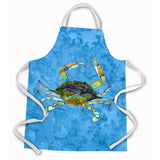 Caroline'S Treasures 8656Apron Blue Crab On Blue Apron, Large, Multicolor