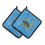 Caroline'S Treasures 8656Pthd Crab Pot Holders (1 Pair), 7.5 X 7.5, Multicolor