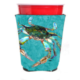Crab On Teal Red Solo Cup Beverage Insulator Hugger