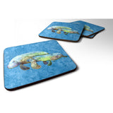 Caroline'S Treasures 8660Fc Manatee Foam Coasters (Set Of 4), 3.5 H X 3.5 W, Multicolor