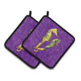 Caroline'S Treasures Seahorse Pair Of Pot Holders 8661Pthd, 7.5Hx7.5W, Multicolor