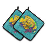 Caroline'S Treasures Tropical Fish Pair Of Pot Holders 8674Pthd, 7.5Hx7.5W, Multicolor