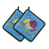 Caroline'S Treasures Tropical Fish Pair Of Pot Holders 8676Pthd, 7.5Hx7.5W, Multicolor