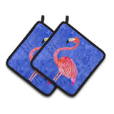 Caroline'S Treasures Flamingo Pair Of Pot Holders 8685Pthd, 7.5Hx7.5W, Multicolor