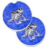 Caroline'S Treasures Frog Set Of 2 Cup Holder Car Coasters 8687Carc, 2.56, Multicolor