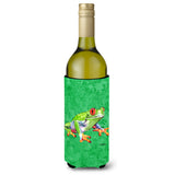 Green Tree Frog Wine Bottle Beverage Insulator Beverage Insulator Hugger