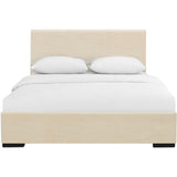 Hindes Upholstered Platform Bed, Beige, King