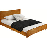 Trent Wooden Platform Bed In Oak, Full