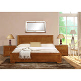 Trent Wooden Platform Bed In Oak, Full