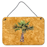 Caroline'S Treasures 8706Ds812 Palm Tree On Gold Wall Or Door Hanging Prints, 8 X 12, Multicolor