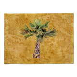 Caroline'S Treasures 8706Plmt Palm Tree On Gold Fabric Placemat, Multicolor
