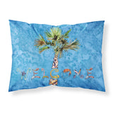 Caroline'S Treasures 8708Pillowcase Welcome Palm Tree On Blue Fabric Standard Pillowcase, Large, Multicolor