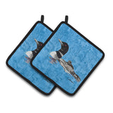 Caroline'S Treasures Momma & Baby Loon Pair Of Pot Holders 8718Pthd, 7.5Hx7.5W, Multicolor