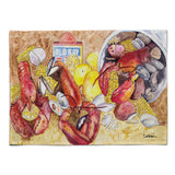 Caroline'S Treasures 8719Plmt Lobster Bake With Old Bay Seasonings Fabric Placemat, Multicolor