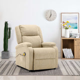 Vidaxl Massage Chair Cream Fabric -Used