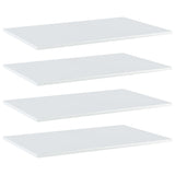 vidaXL Bookshelf Boards 4 pcs High Gloss White 31.5x19.7x0.6 Engineered Wood