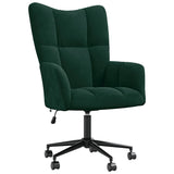 Vidaxl Relaxing Chair Dark Green Velvet -Used