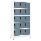 vidaXL Locker Cabinet Light Gray and Dark Gray 35.4x15.7x70.9 Steel