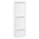 Vidaxl Shower Niche With 3 Compartments Matt White 16.1X39X3.5 -Like New